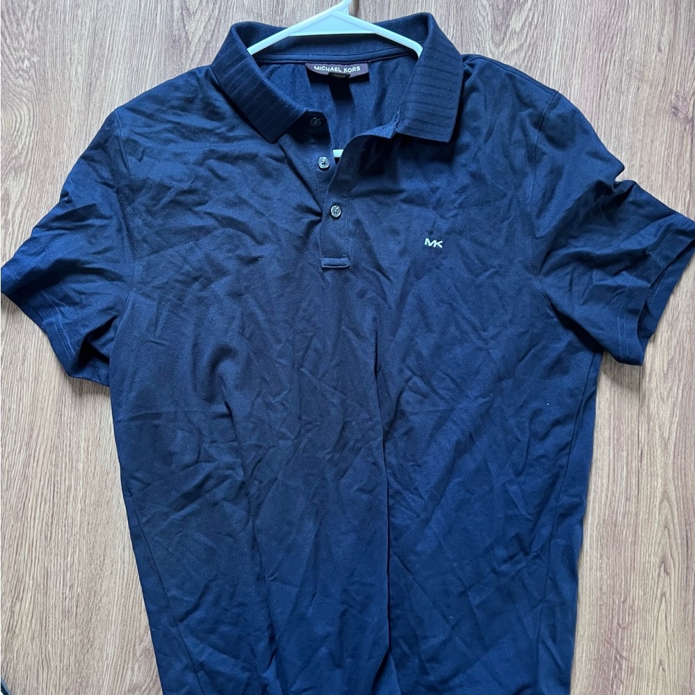 Michael Kors Navy Blue Men's Polo Shirt (Large)